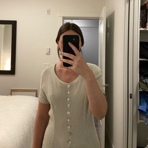 Vintage green plaid dress